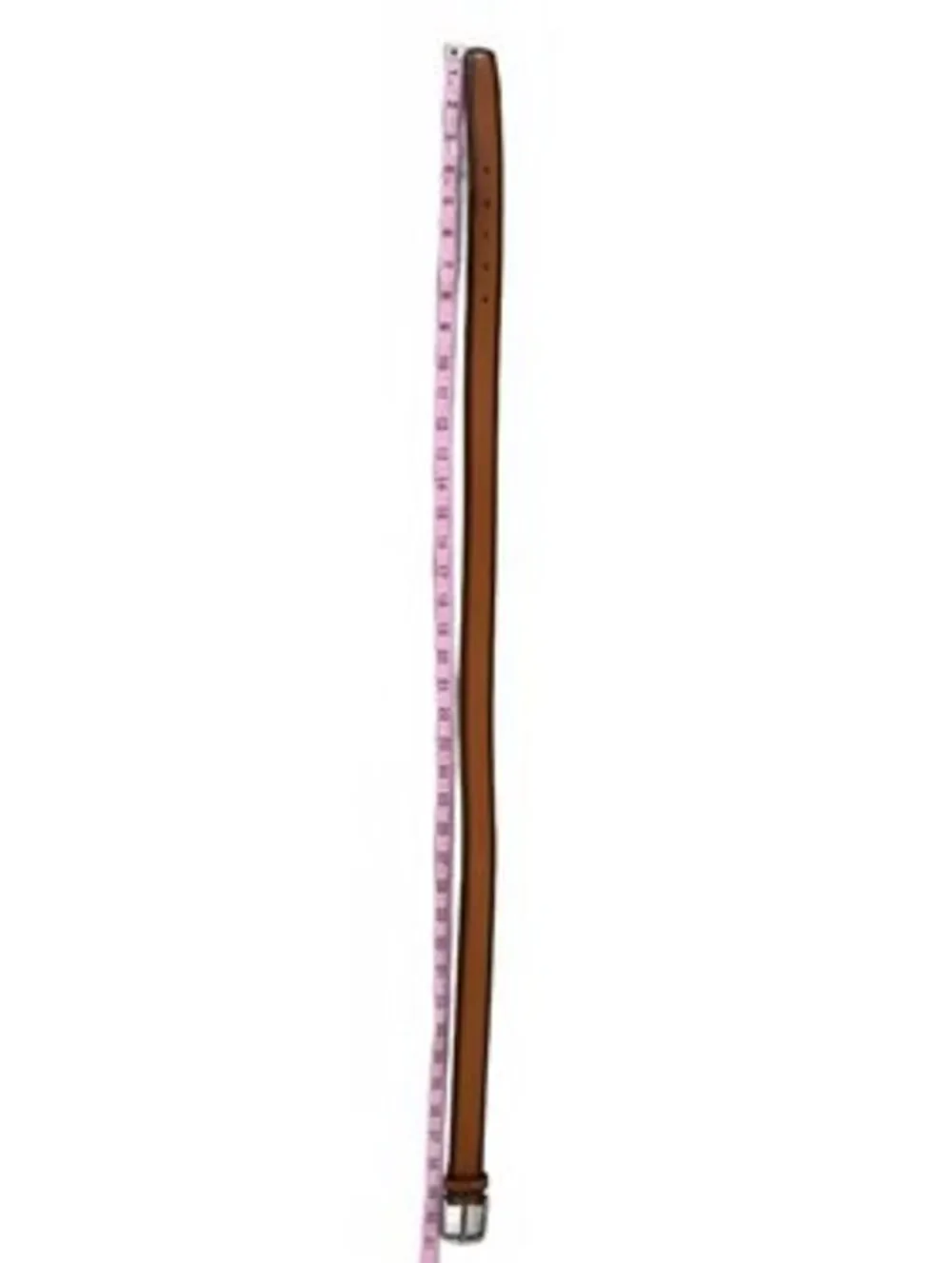 Roundtree & Yourke Brown Leather Belt with Silver Buckle